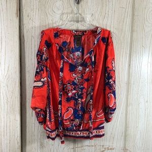 Multiples Orange Banded Bottom Top Sm S16